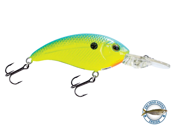 Livingston Lures Deep Impact 6: Chartreuse Sunrise Shad
