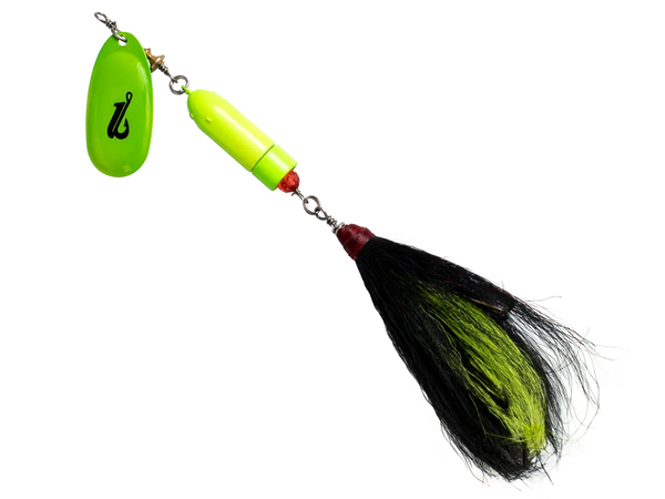 Livingston Lures EBS Spinner 100: Chartreuse Black