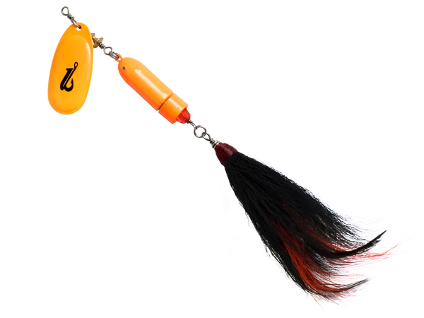Livingston Lures EBS Spinner 100: Hot Orange Black