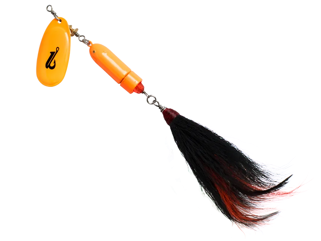 Livingston Lures EBS Spinner 100: Hot Orange Black