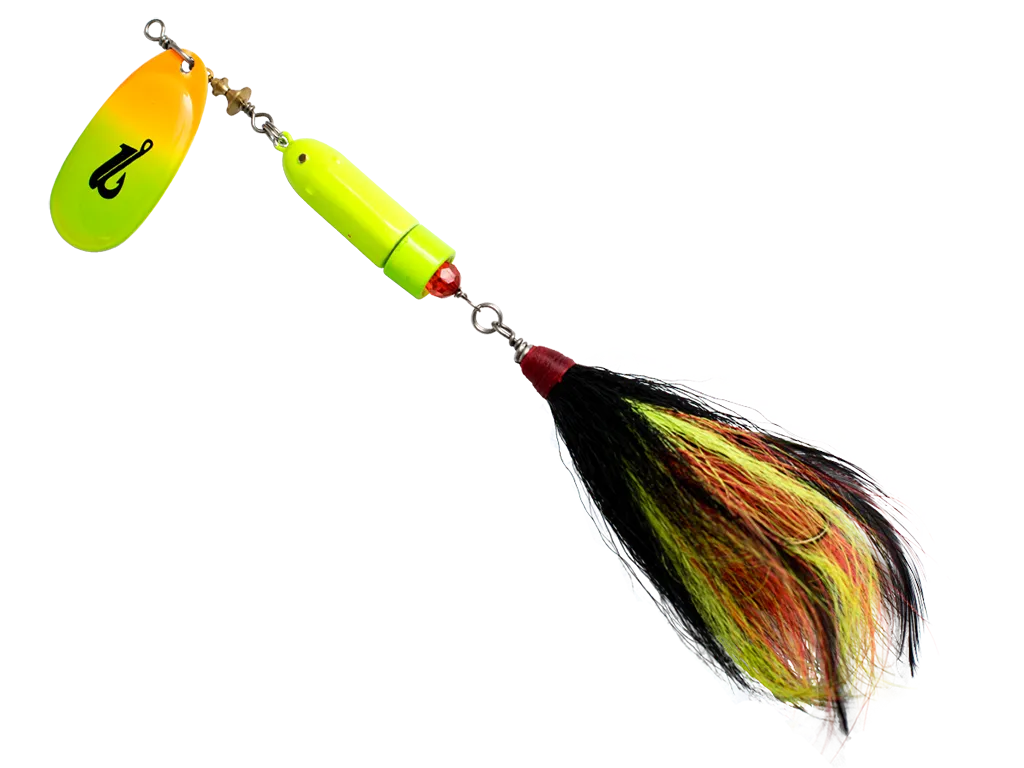 Livingston Lures EBS Spinner 100: Hot Orange Chartreuse