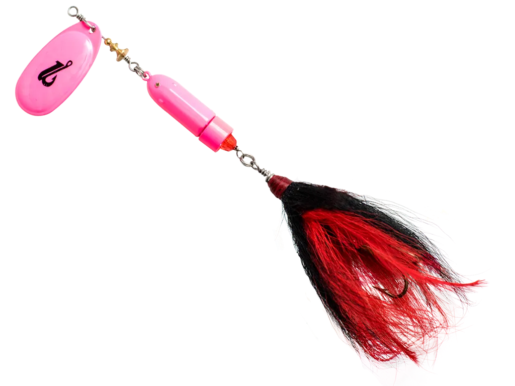 Livingston Lures EBS Spinner 100: Hot Pink Black
