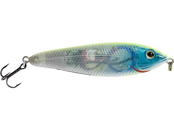 Livingston Lures EBS Jigging Spoon: Chartreuse Blue Shiner