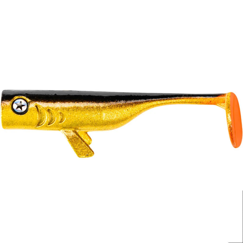 LMAB Drunk Bait 8cm: Gold Orange UV