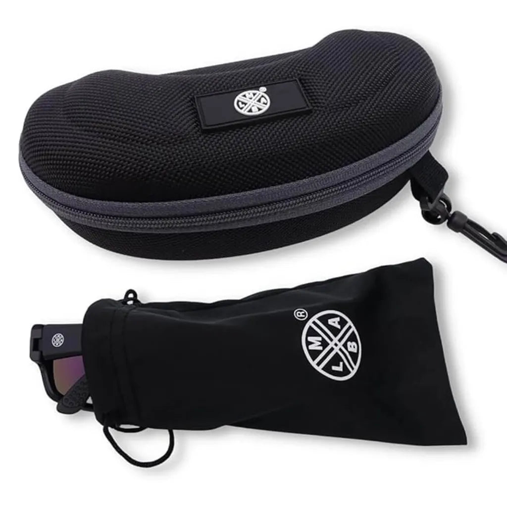 LMAB Iris Polarised Sunglasses: Hard and soft case
