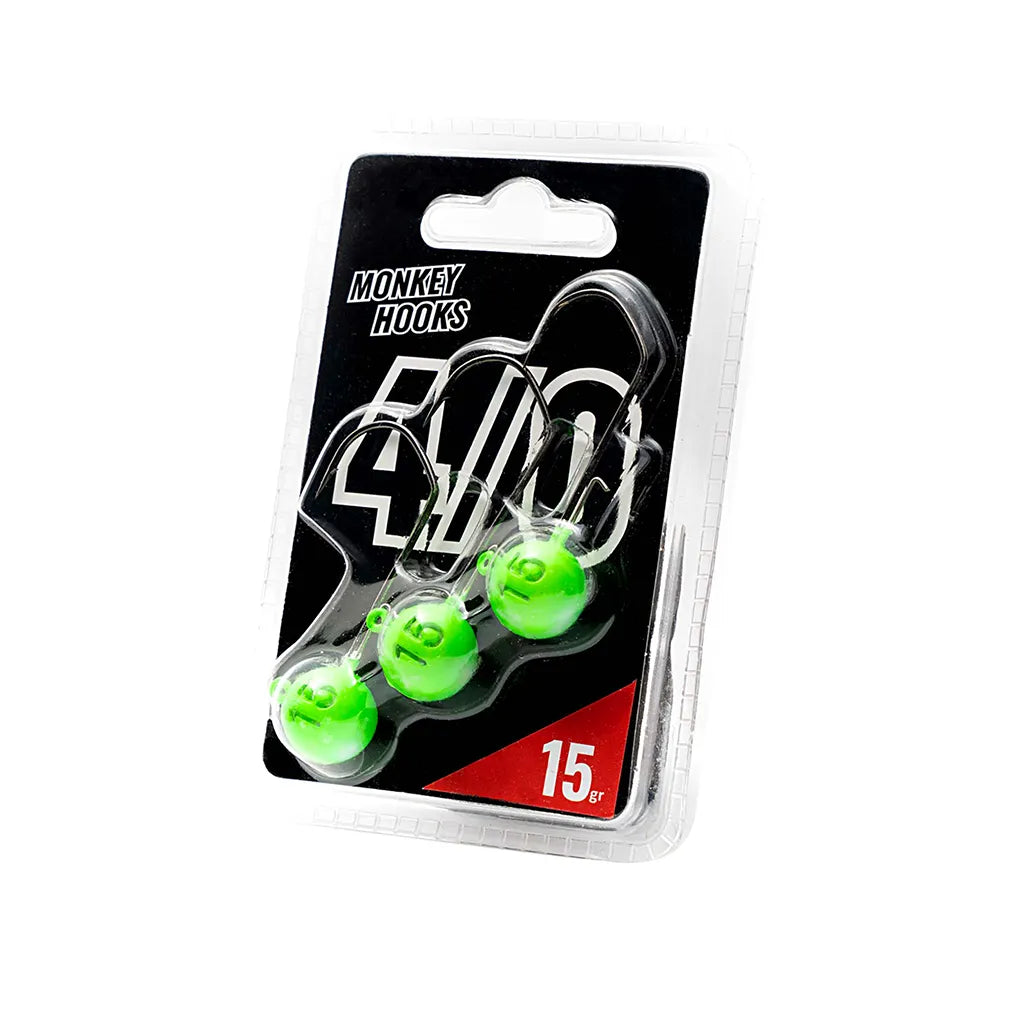 Monkey Lures Monkey Hooks 4/0: Green/White
