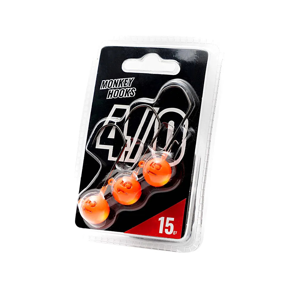 Monkey Lures Monkey Hooks 4/0: Orange/Yellow