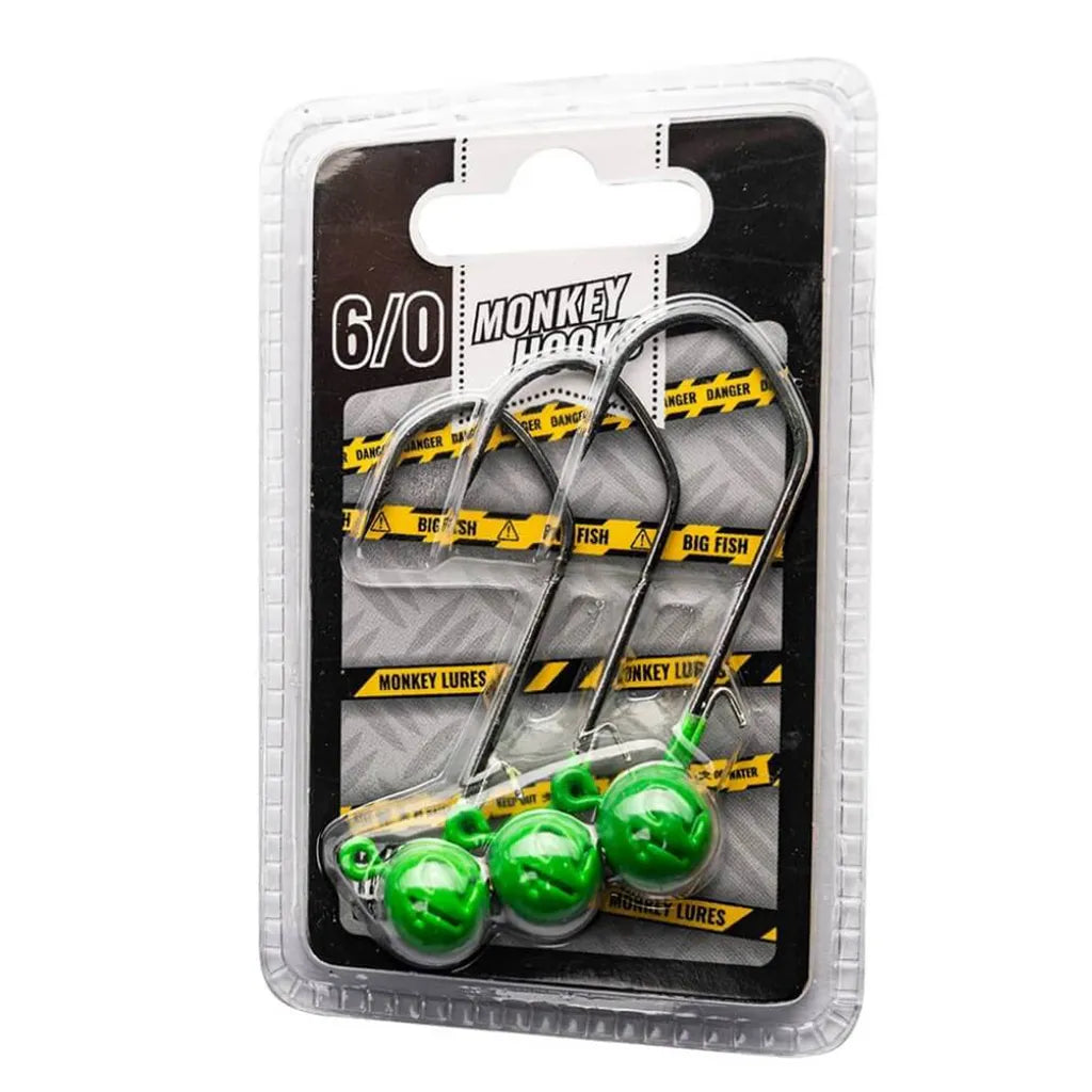 Monkey Lures Monkey Hooks 6/0: Green/White