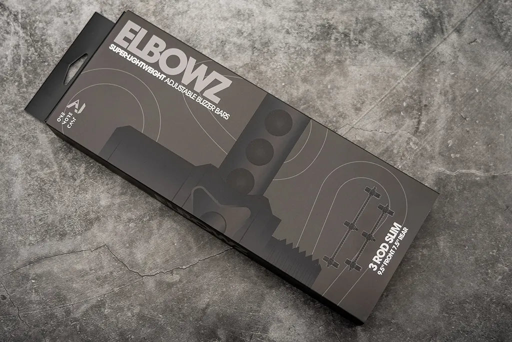 OMC ELBOWZ 3 Rod Slim Black Anodised Aluminium