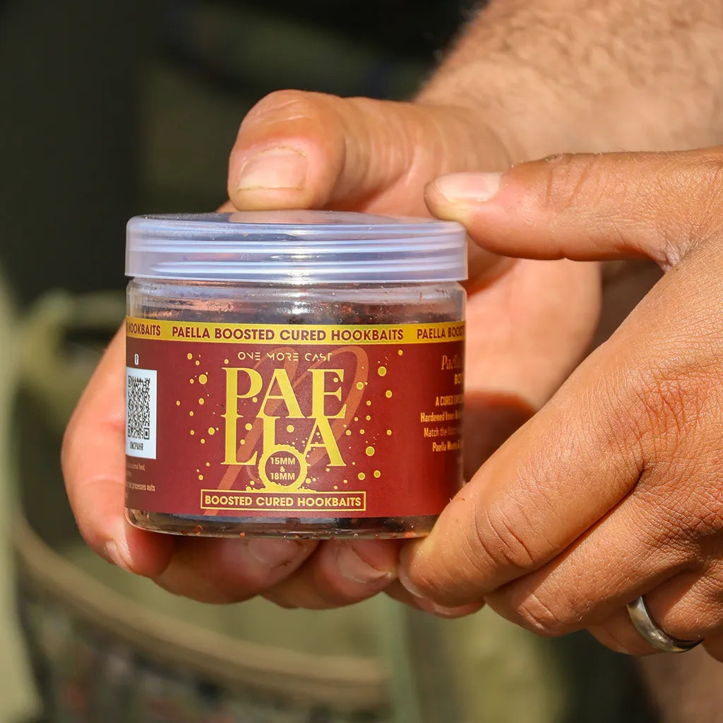 OMC Paella Boosted Cured Hardened Hookbaits: 15mm & 18mm