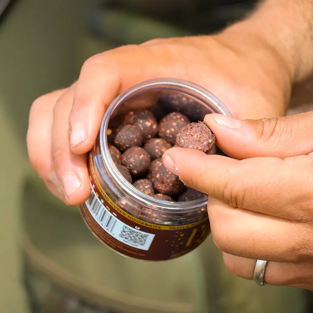 OMC Paella Boosted Cured Hardened Hookbaits: 15mm & 18mm