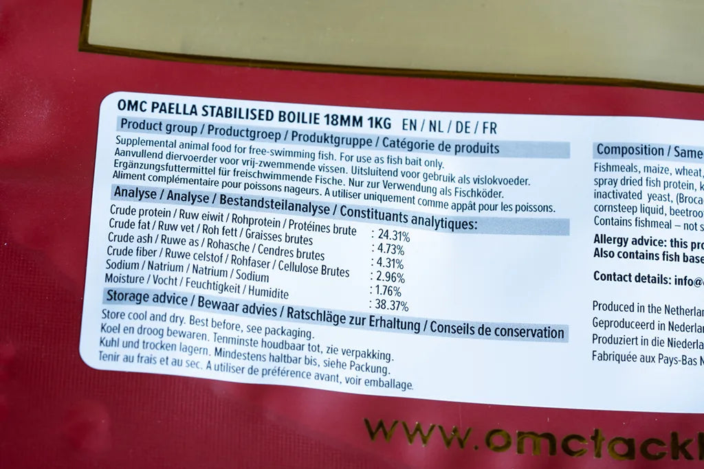 OMC Paella Stabilised Boilie 10mm: 1kg Bag