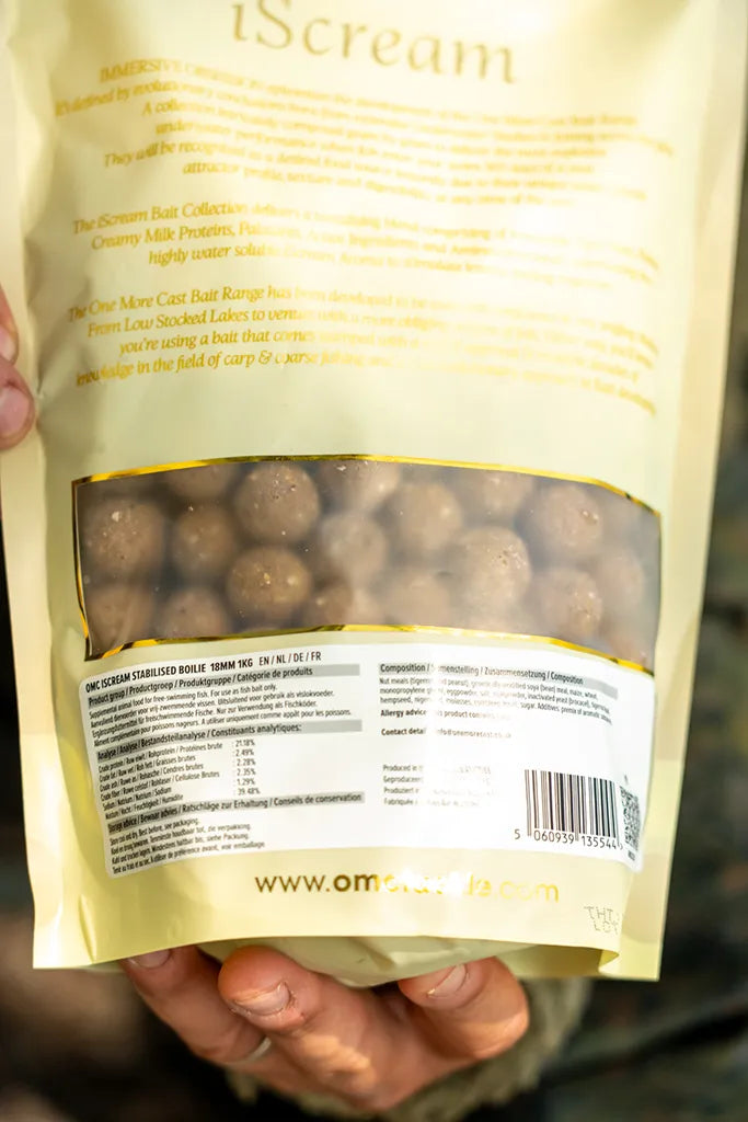 OMC iScream Stabilised Boilie 18mm: 1kg